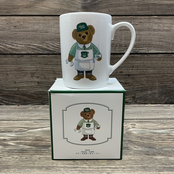 Ralph Lauren Other - Ralph Lauren Ralph's Coffee Polo Bear Mug‎ In Box Barista Porcelain White NEW